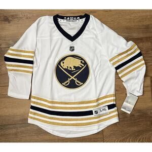 NWT NHL BUFFALO SABRES AUTHENTIC 50th ANNIVERSARY REPLICA JERSEY sz YOUTH L / XL